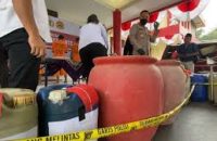Polda Lampung Mendedahkan Pemalsuan BBM 2 Lokasi Terbongkar